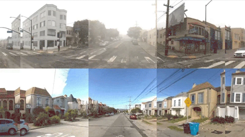 Waymo vehicle in San Francisco fog